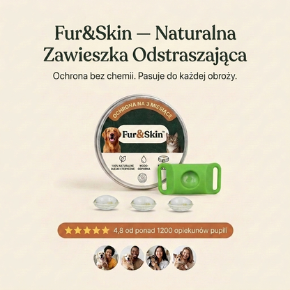 FurAndSkin™ Zawieszka dla psów przeciw pchłom i kleszczom na 3 miesiące – CedraGuard™ Naturalny Kompleks Olejków Eterycznych