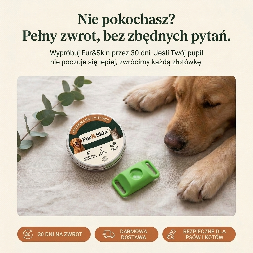 FurAndSkin™ Zawieszka dla psów przeciw pchłom i kleszczom na 3 miesiące – CedraGuard™ Naturalny Kompleks Olejków Eterycznych