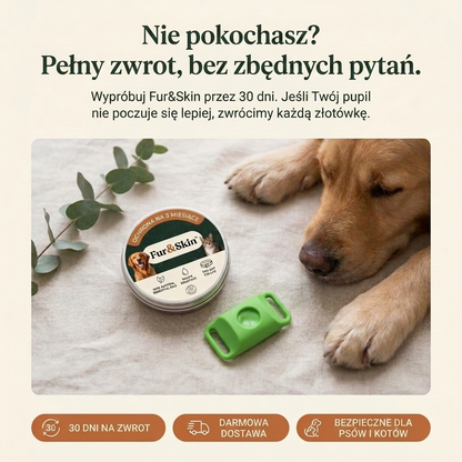 FurAndSkin™ Zawieszka dla psów przeciw pchłom i kleszczom na 3 miesiące – CedraGuard™ Naturalny Kompleks Olejków Eterycznych